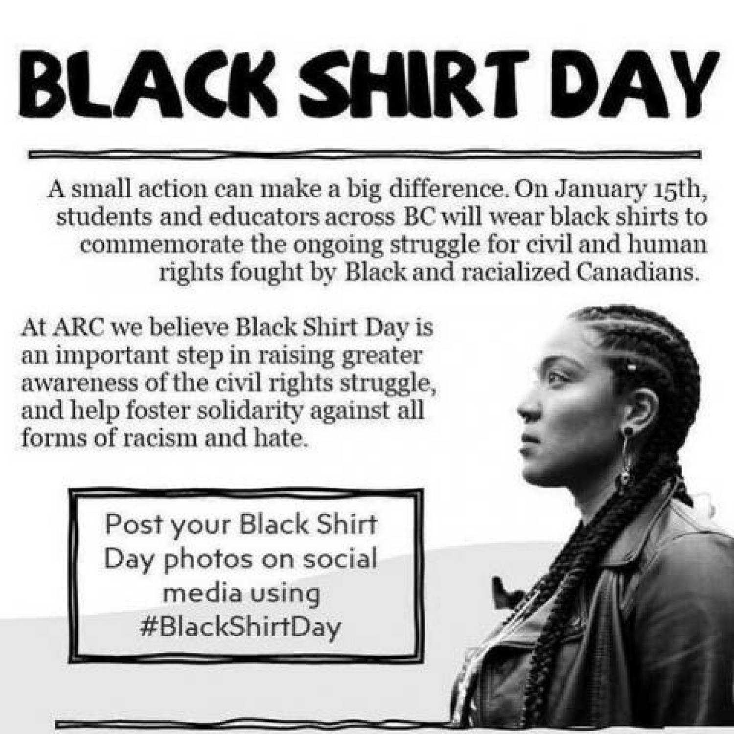 Black Shirt Day January 15th Cook Elementary School